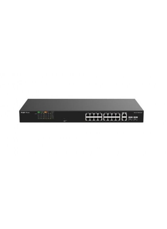 Ruijie-Reyee RG-ES118FGS-LP 16 Port POE+ 2 Port 10-100-1000 Mbps + 2 Port SFP 120W Ruijie-Reyee RG-ES118FGS-LP 16 Port POE+ 2 Port 10-100-1000 Mbps + 2 Port SFP 120W
