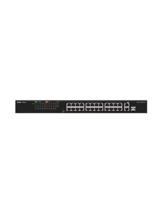 Ruijie-Reyee RG-ES126FGS-LP 24 Port Poe+ 10-100 Mbps + 2 Port 10-100-1000 Mbps Uplink + 1 Port SFP