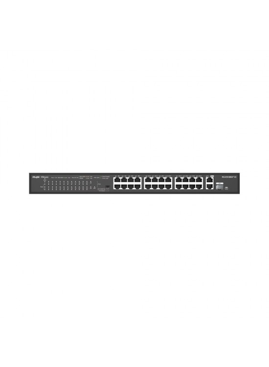 Ruijie-Reyee RG-ES126S-LP 24 Port Poe+ 10-100 Mbps + 2 Port 10-100-1000 Mbps Uplink Switch Ruijie-Reyee RG-ES126S-LP 24 Port Poe+ 10-100 Mbps + 2 Port 10-100-1000 Mbps Uplink Switch