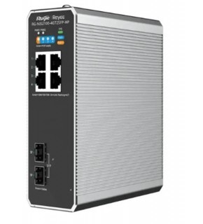 Ruijie RG-NIS21004GT2SFP-HP 4x10-100-1000 PoE+ 2xSFP Port IP40 Harici Güç Kaynağı Endüstriyel Switch