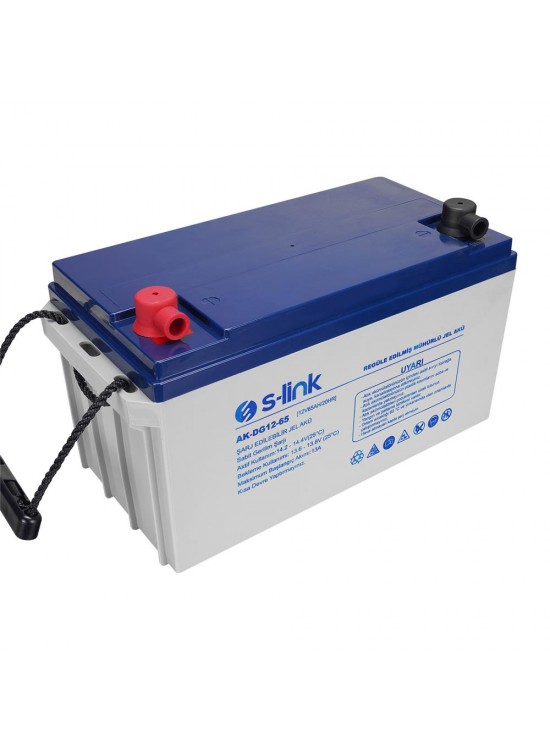 S-link AK-DG12-65 12V 65Ah Nano Silikon Jel Akü S-link AK-DG12-65 12V 65Ah Nano Silikon Jel Akü