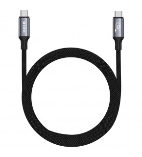 S-link Armor DCC-01 240W 1.2m Type-C to Type-C Örgülü Metal 8K 60HZ Siyah Data ve Hızlı Şarj Kablosu