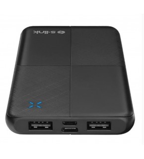S-link IP-G12N 10000mAh Micro+Usb+ Type-C Giriş+Çıkış Siyah Taşınabilir Pil Şarj Cihazı Powerbank