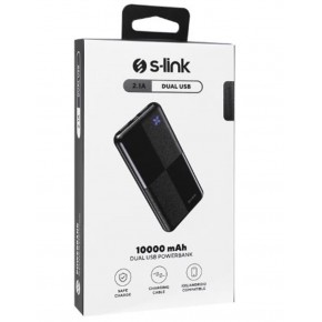S-link IP-G12N 10000mAh Micro+Usb+ Type-C Giriş+Çıkış Siyah Taşınabilir Pil Şarj Cihazı Powerbank