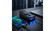 S-link IP-G220 20000mAh PD20W+QC3.0 Dahili Kablolu Siyah LCD Taşınabilir Pil Şarj Cihazı Powerbank