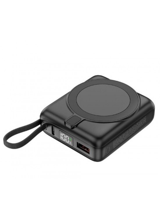 S-link M10L 10000mAh Magsafe 15W PD22.5W+QC3.0 18W Siyah Led Logo Şarj Cihazı Powerbank S-link M10L 10000mAh Magsafe 15W PD22.5W+QC3.0 18W Siyah Led Logo Şarj Cihazı Powerbank