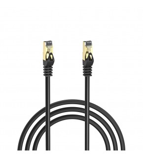 S-link MM-CAT710 10m Siyah S-FTP CCA CAT7 Gold Uçlu Ağ Bağlantı Kablosu