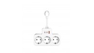 S-link PRZ07 Beyaz 3 Soketli 15mm 1 Usb 2 Type-C PD20W 1050 Joule Bakır Kablolu Akım Korumalı Priz S-link PRZ07 Beyaz 3 Soketli 15mm 1 Usb 2 Type-C PD20W 1050 Joule Bakır Kablolu Akım Korumalı Priz
