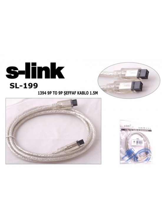 S-link SL-199 9pin To 9pin 1.5mt Firewire Kablo