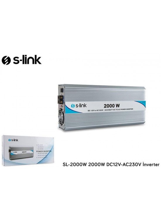 S-Link Sl-2000W 2000W Dc12v-Ac230v İnverter