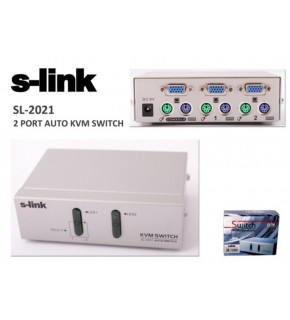 S-link SL-2021 2pc-1mn vga+ps-2 Manuel Kablolu Kvm Switch