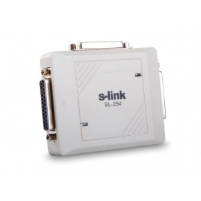 S-link SL-254 2 Port Otomatik Switch (Giriş 2 Adet Dişi DB25 Paralel Port)(Çıkış DB25 Paralel)