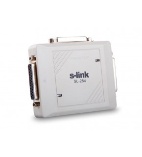 S-link SL-254 2 Port Otomatik Switch (Giriş 2 Adet Dişi DB25 Paralel Port)(Çıkış DB25 Paralel)