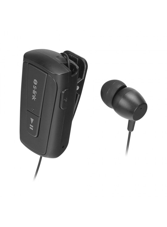 S-link SL-BT105 Siyah Mobil Telefon Uyumlu Makaralı Titreşimli Bluetooth Kulaklık