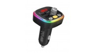 S-link SL-BT306 Çift USB 5V 3.1A Rainbow Işıklı Led Ekran TF Kartlı V5.0 Bluetooth Fm Transmitter