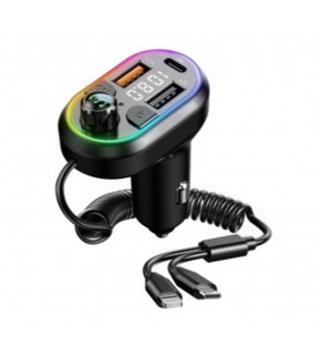 S-link SL-BT307 Çift USB 5V 3.1A-1A Led Işıklı Siyah 2 İn 1 C Port + İphone Bluetooth Fm Transmitter