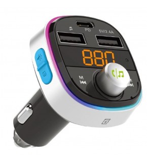 S-link SL-BT601 BT 5.3V Led Ekranlı TF, BT, USB 2 USB 2.4V Type C PD30W Hızlı Şarjlı Fm Transmitter