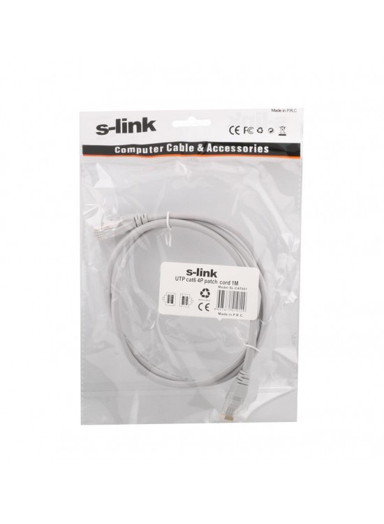 S-link sl-cat601 Cat6 1mt Gri Utp Patch Kablo S-link sl-cat601 Cat6 1mt Gri Utp Patch Kablo