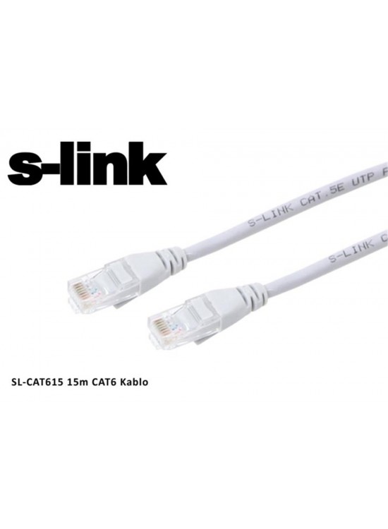 S-link sl-cat615 Cat6 15mt Gri Utp Patch Kablo