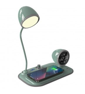 S-link SL-CW21 Yeşil Telefon Uyumlu Fast Şarj 15W Ayarlanabilir Led Işıklı  Masa Lambası