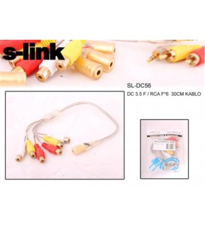 S-link SL-DC56 3.5mm Stereo 6lı Ses Çoklayıcı