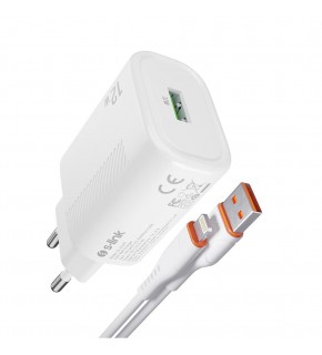 S-link SL-EC40L Lightning Kablolu 5V 2400MA Beyaz Ev Şarj Adaptörü