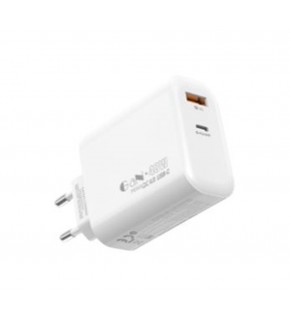 S-link SL-EC68 45W GAN PD 30W - QC 18W Type Type USB-C +USB A Hızlı Beyaz EV-NOTEBOOK Şarj Adaptör