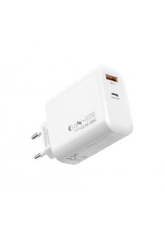 S-link SL-EC68 45W GAN PD 30W - QC 18W Type Type USB-C +USB A Hızlı Beyaz EV-NOTEBOOK Şarj Adaptör