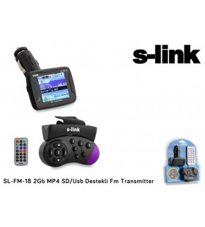 S-link SL-FM-18 2gb mp4 Transmıtter sd+usb Destekli Kumandalı Direksiyon Kumandalı