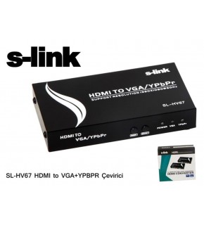 S-link sl-hv67 Hdmı To Vga+ypbpr Çevirici Adaptör
