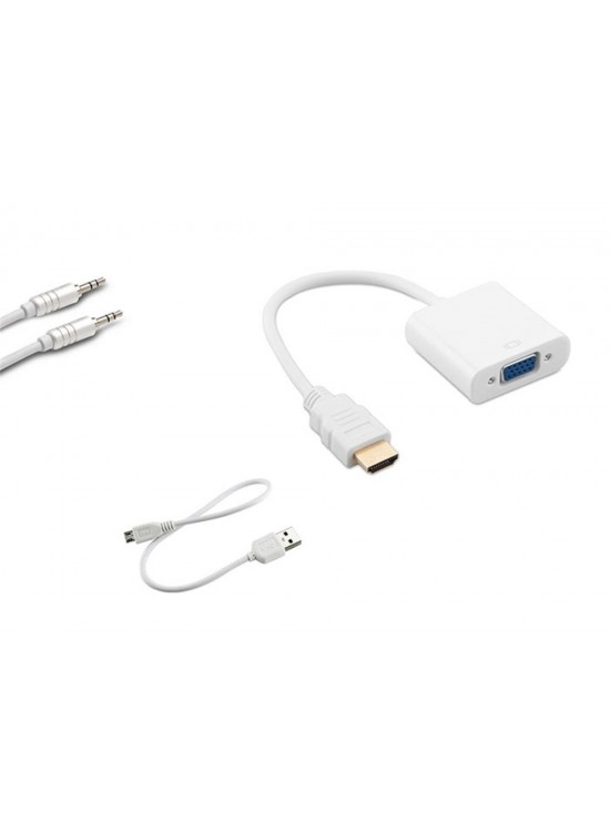 S-link SL-HVS13 Hdmı Erkek To Vga Dişi + Audio Micro Usb Çevirici