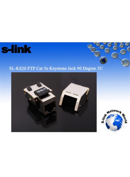 S-link SL-KS20 FTP CAT5E Kestone Jack3U 90 Dek S-link SL-KS20 FTP CAT5E Kestone Jack3U 90 Dek