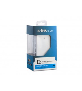 S-link SL-M10 6.2A 4-Usb Beyaz Usb şarj