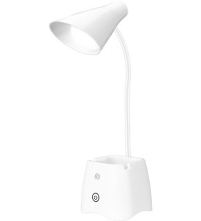 S-link SL-M9002 Usb Destekli Paslanmaz Çelik Beyaz Masa Üstü 12 SMD Ledli Okuma Lambası