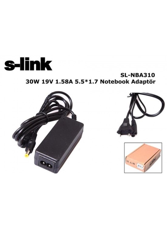 S-link sl-nba310 30W 19V 1.58A 5.5-1.7 Notebook Adaptörü