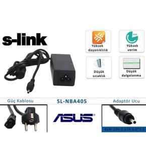 S-link sl-nba405 45w 19v 2.37a 3.0-1.1 Notebook Standart Adaptörü