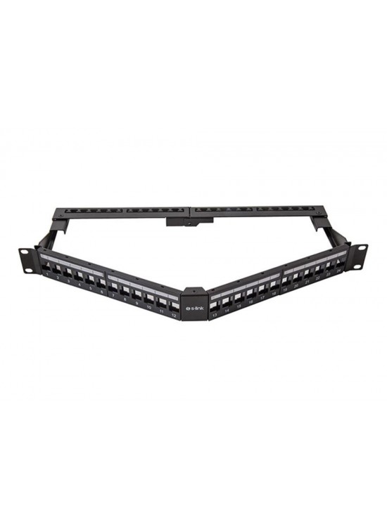 S-link SL-P625 24 lü Kolay Kullanımlı, UTP BOŞ V Şeklinde Patch Panel