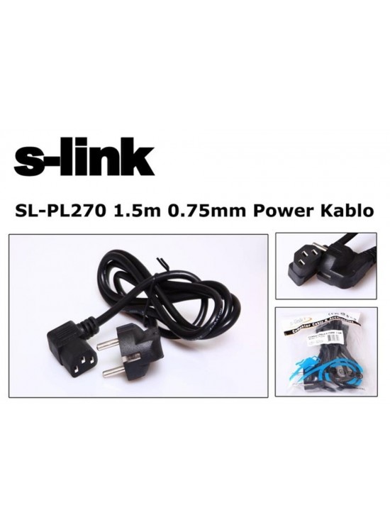 S-link SL-PL270 1.5mt 0.75mm L Power Elektrik Kablosu S-link SL-PL270 1.5mt 0.75mm L Power Elektrik Kablosu