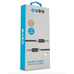 S-link SL-SP70 1m Siyah 3.5mm Stereo Ses Kablosu