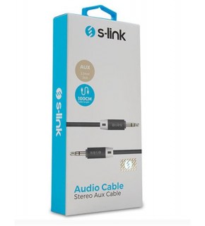 S-link SL-SP70 1m Siyah 3.5mm Stereo Ses Kablosu