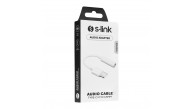 S-link SL-TA50 Beyaz Type-C M to 3.5mm Audio F 20cm Çevirici