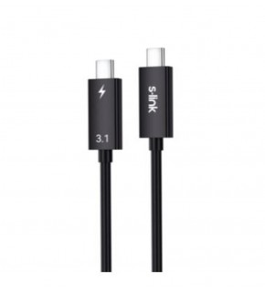 S-link SL-TC302 Thunderbolt 3.0 2m 4k 60Hz PD100W TypeC to TypeC 40Gbps Hızlı Data Kablosu