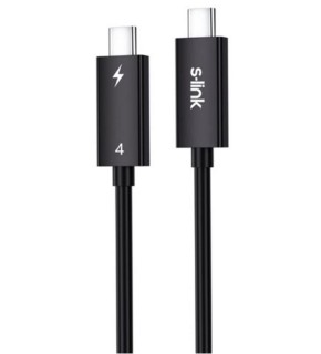S-link SL-TC401 Thunderbolt 4.0 1m 8k 60Hz PD100W TypeC to TypeC 40Gbps Hızlı Data Kablosu