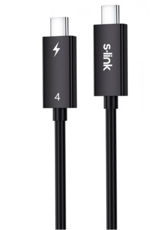 S-link SL-TC401 Thunderbolt 4.0 1m 8k 60Hz PD100W TypeC to TypeC 40Gbps Hızlı Data Kablosu