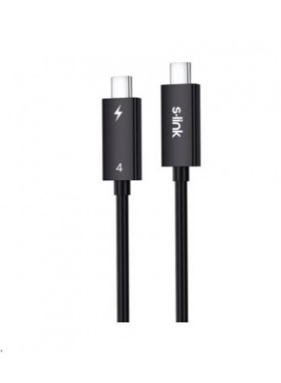 S-link SL-TC402 Thunderbolt 4.0 2m 8k 60Hz PD100W TypeC to TypeC 40Gbps Hızlı Data Kablosu