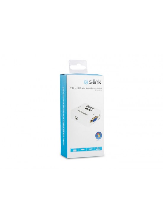 S-Link SL-VHC10 VGA To HDMI Mini Model Dönüştürücü S-Link SL-VHC10 VGA To HDMI Mini Model Dönüştürücü