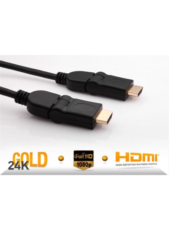 S-link SLX-318 HDMI M-M 5m Altın Uçlu 24K + L Kon. 1.4 Ver. 3D Kablo