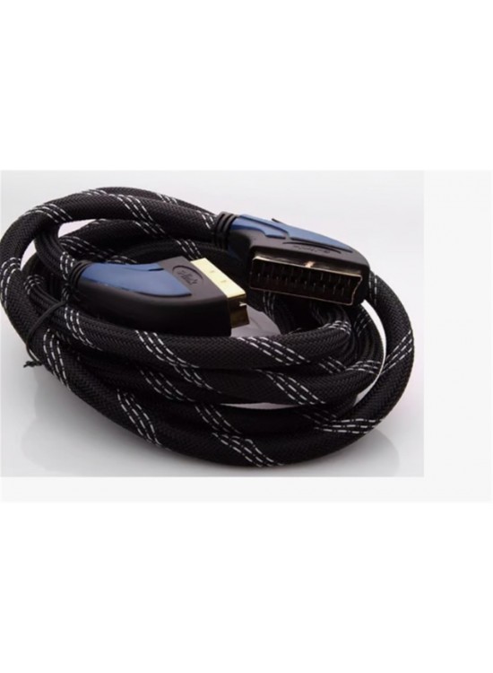 S-LİNK SLX-936 SCART TO SCART 3MT GOLD KILIFLI KABLO