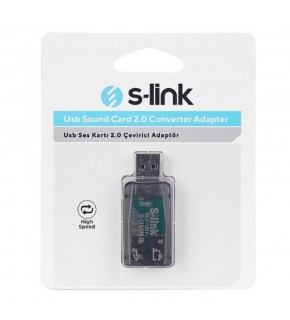 S-link SLX-U51 Usb Ses Kartı 2.0 Çevirici Adaptör