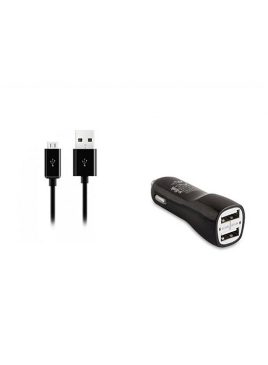S-link SMG-444 2.1A Micro Usb Akıllı Telefonlar 2in1 Araba Şarjı ve Kablosu
